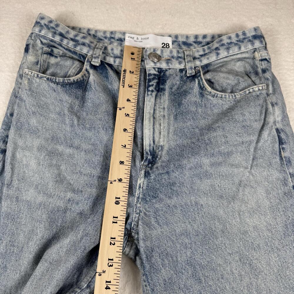 Rag & Bone Jeans Womens Size 28 Blue High Rise Straight Light Wash Cotton Denim - Picture 5 of 12